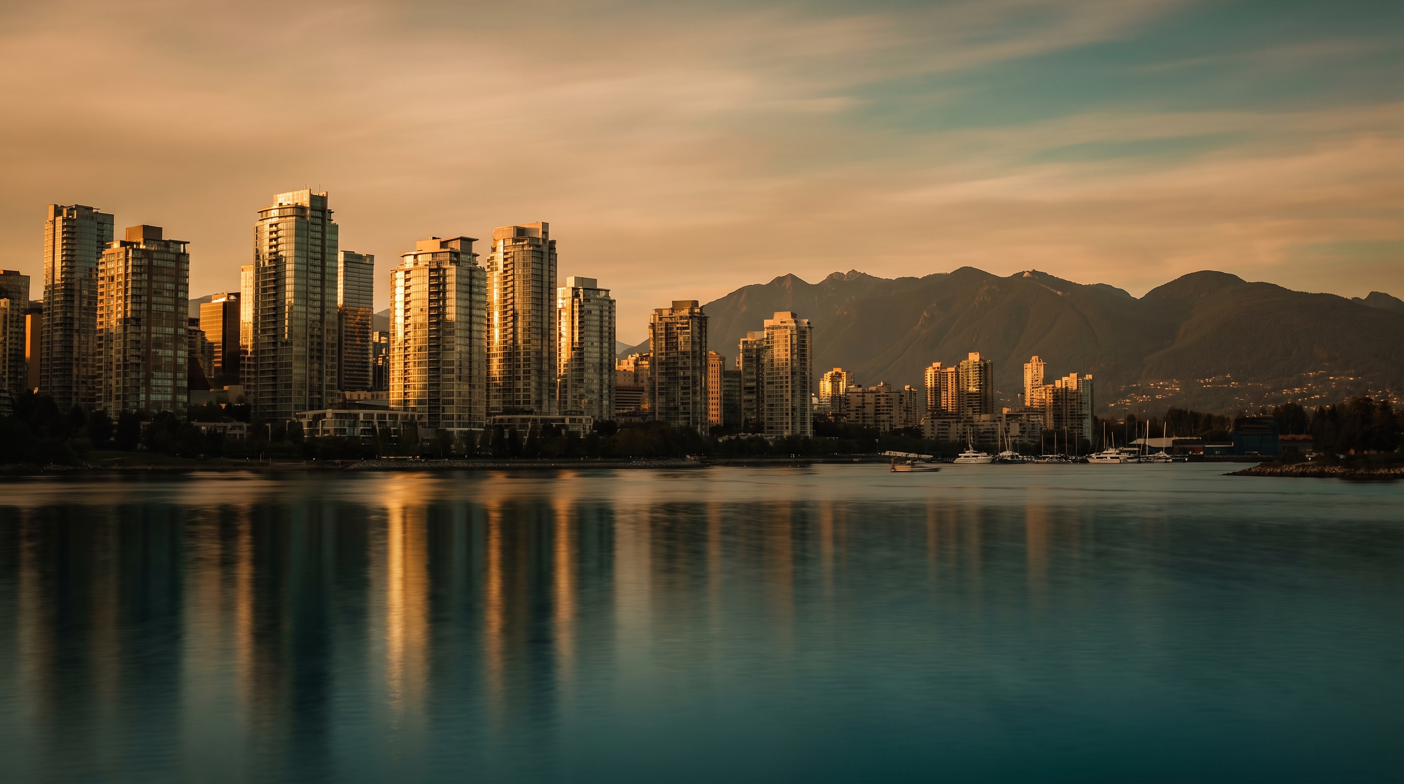 Vancouver skyline at night — VZU headquarters